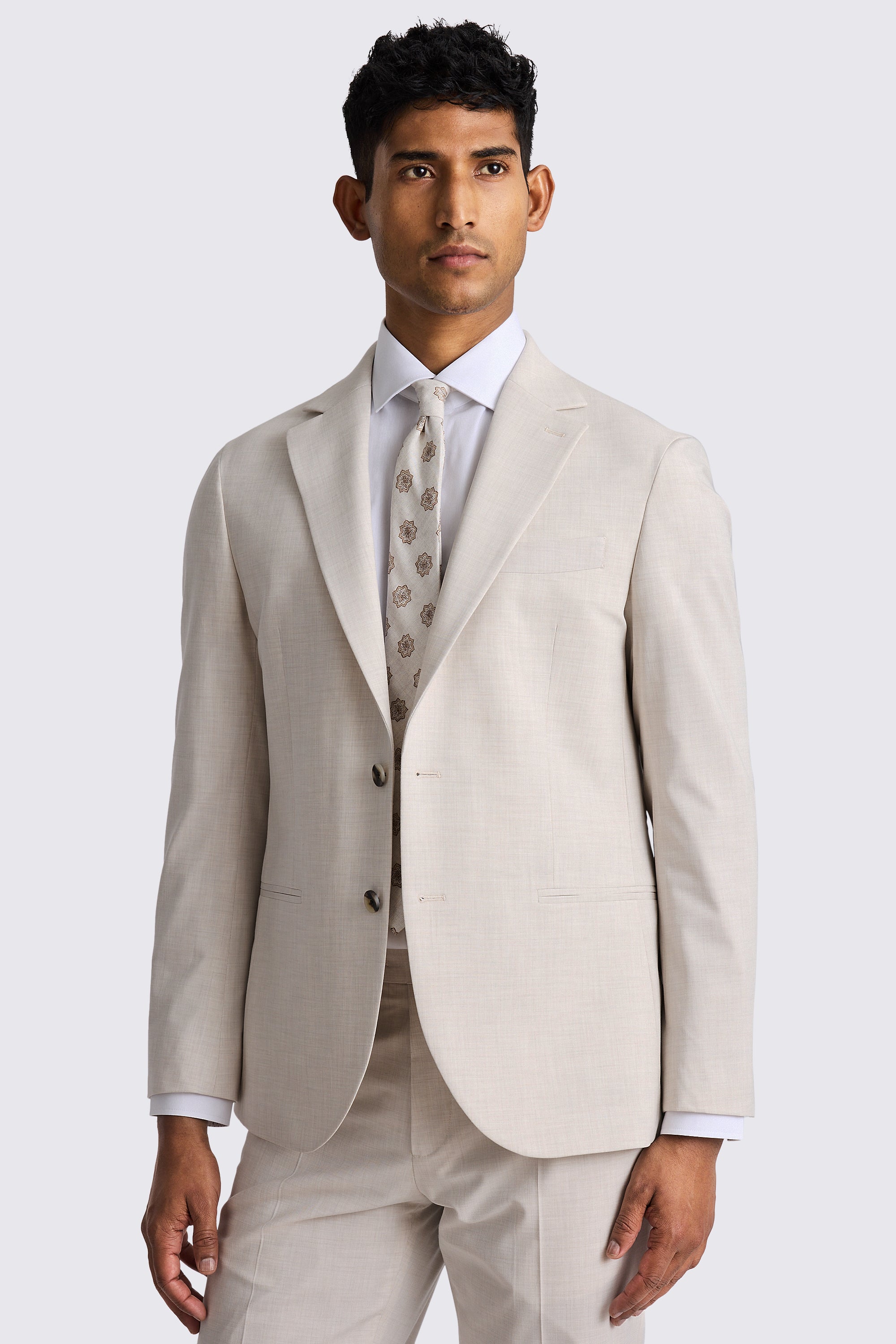 Tailored Fit Light Neutral Suit