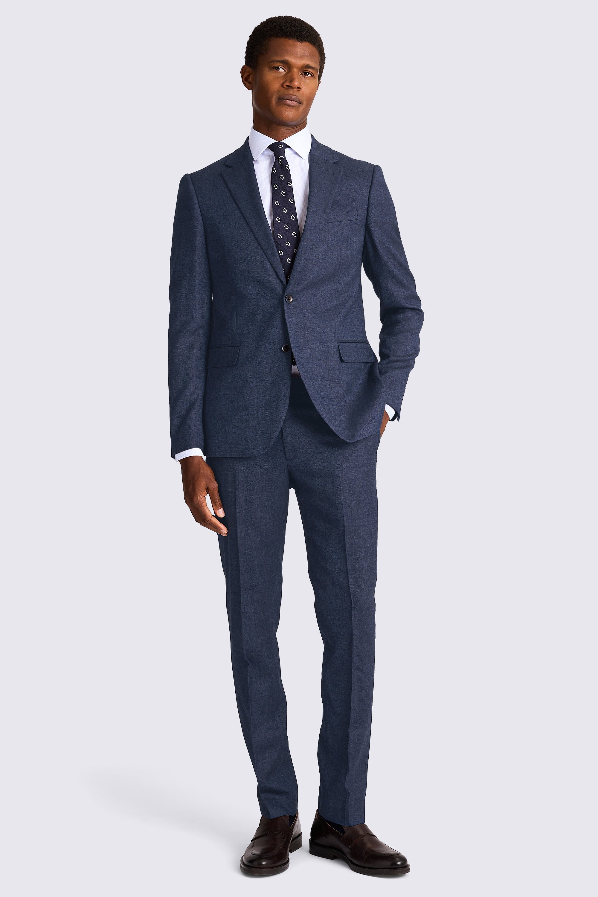 Slim Fit Blue Twisted Suit
