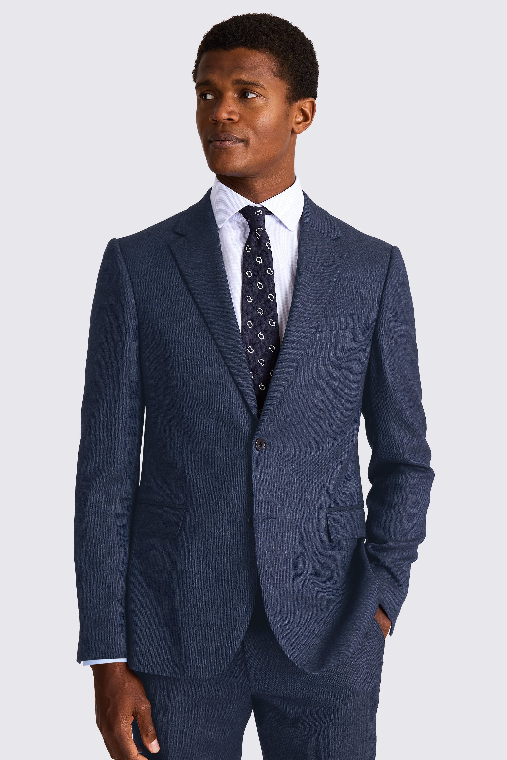 Slim Fit Blue Twisted Suit