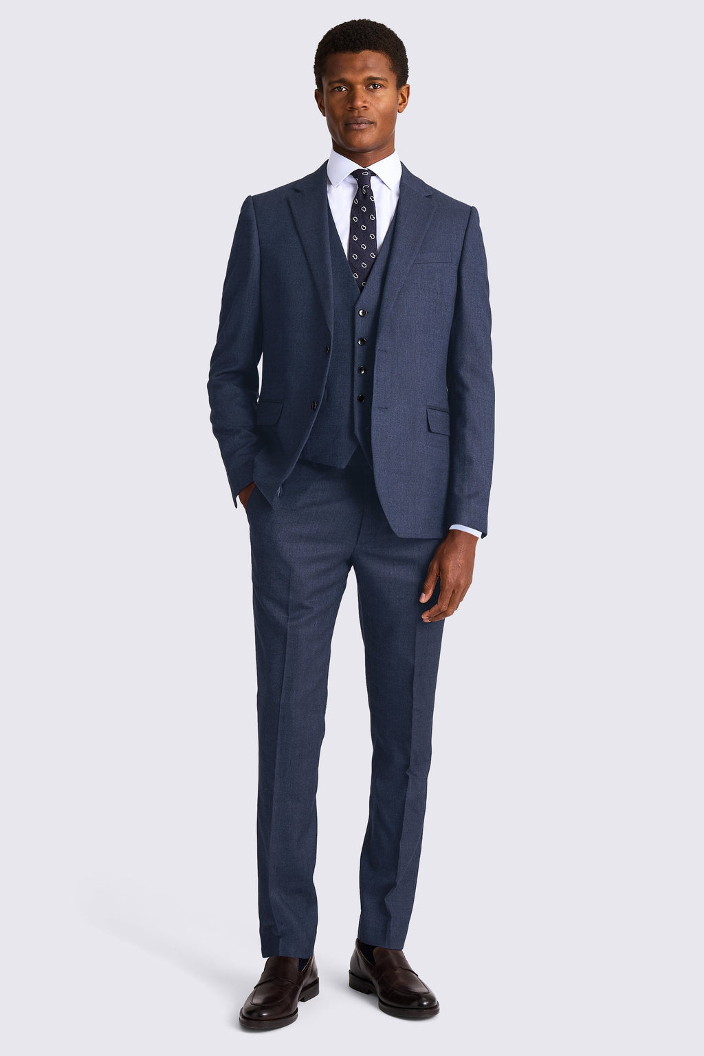 Slim Fit Blue Twisted Suit