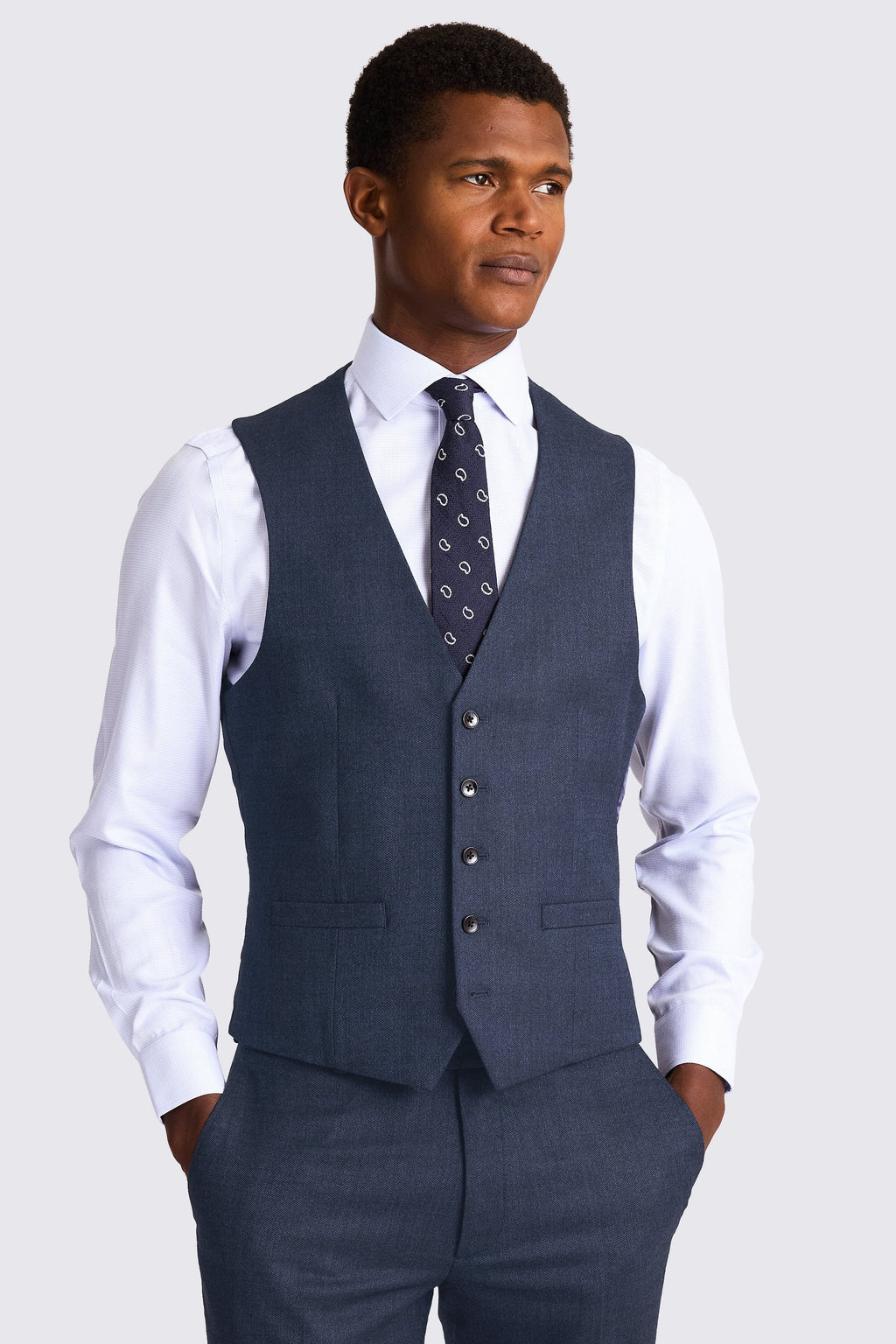 Slim Fit Blue Twisted Suit