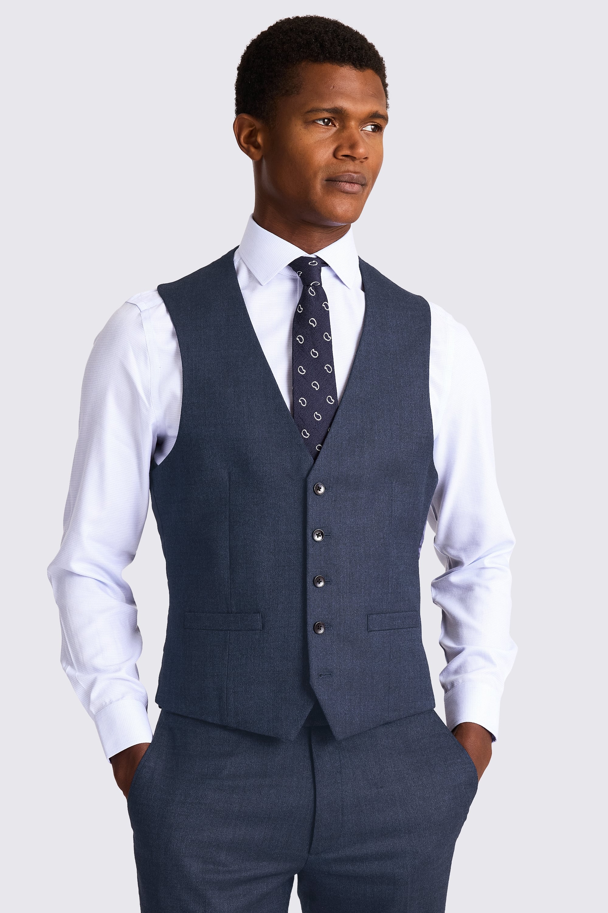 Slim Fit Blue Twisted Suit