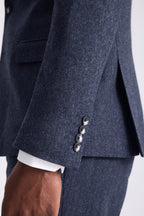 Slim Fit Blue Donegal Tweed Suit