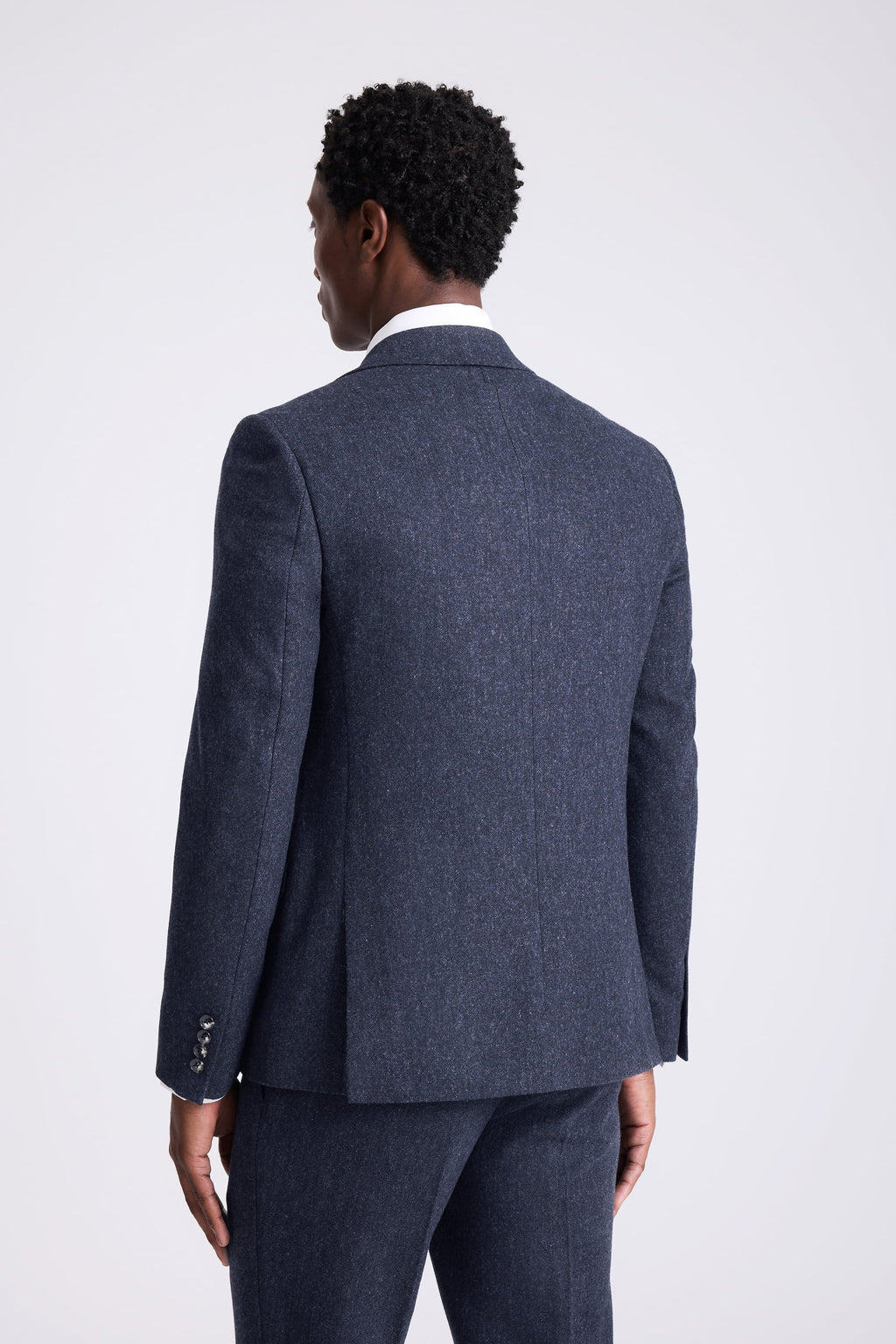 Slim Fit Blue Donegal Tweed Suit