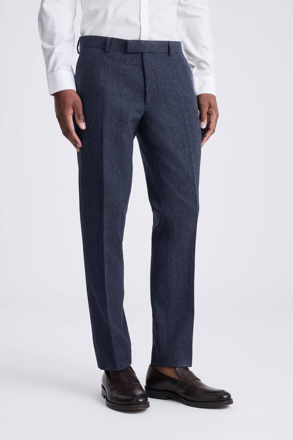 Slim Fit Blue Donegal Tweed Suit