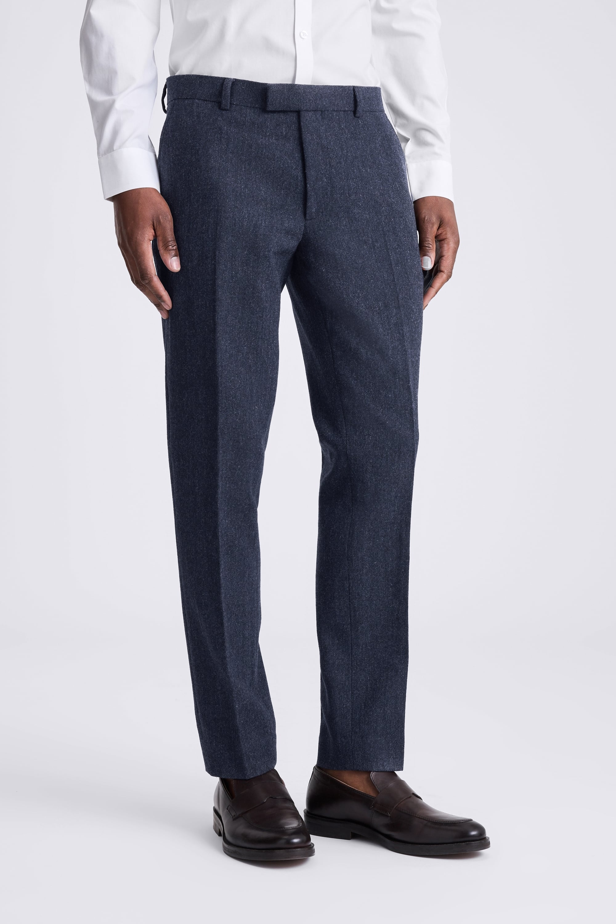 Slim Fit Blue Donegal Tweed Suit