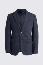 Slim Fit Blue Donegal Tweed Suit