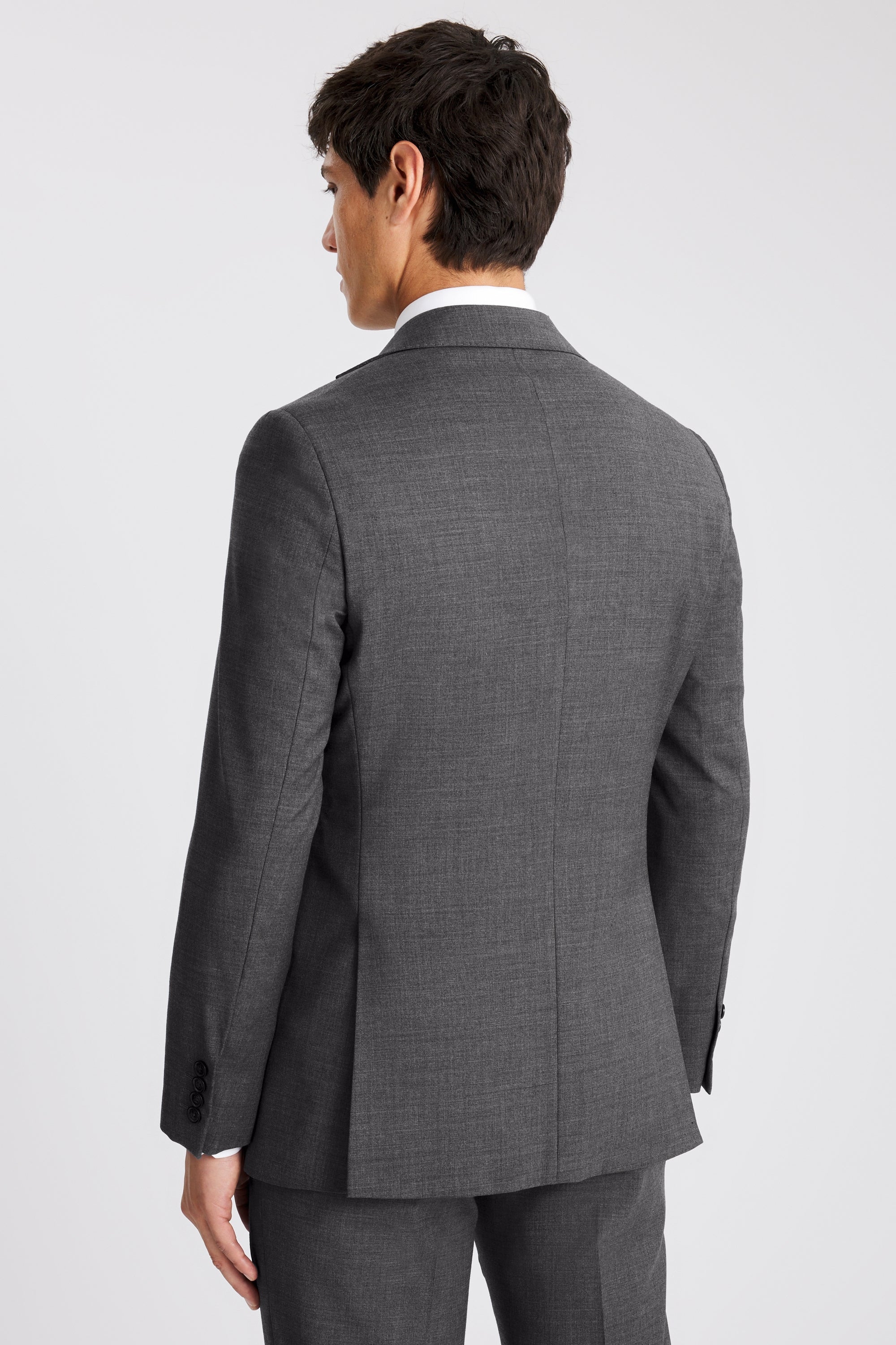 Tailored Fit Grey Twill Suit