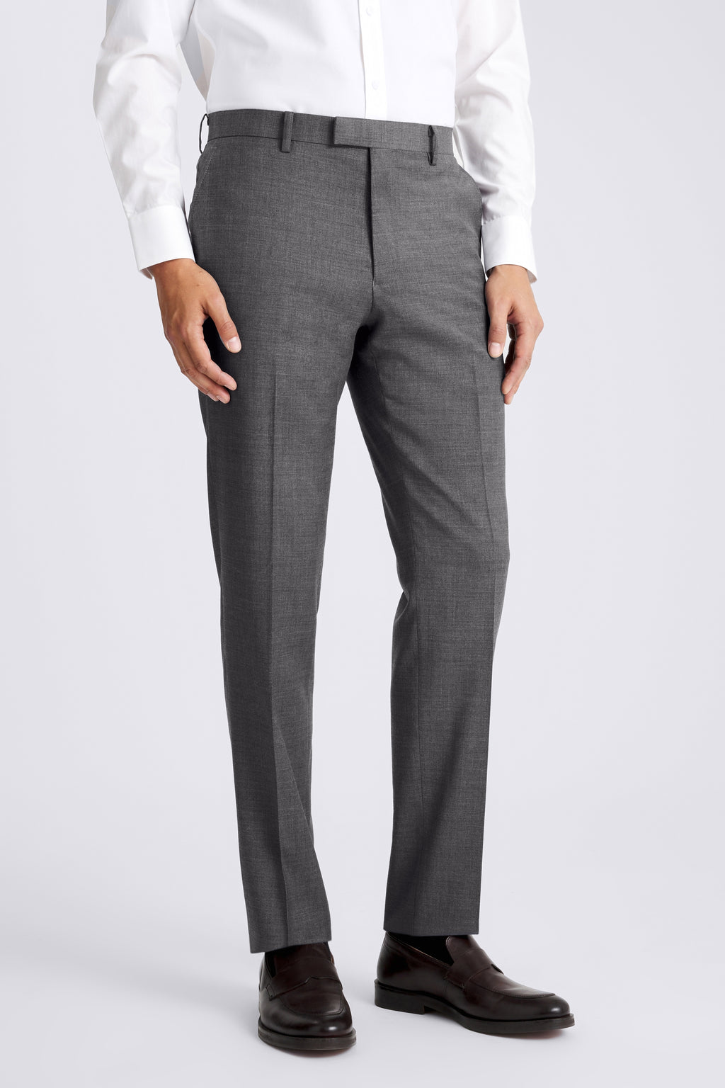 Tailored Fit Grey Twill Suit