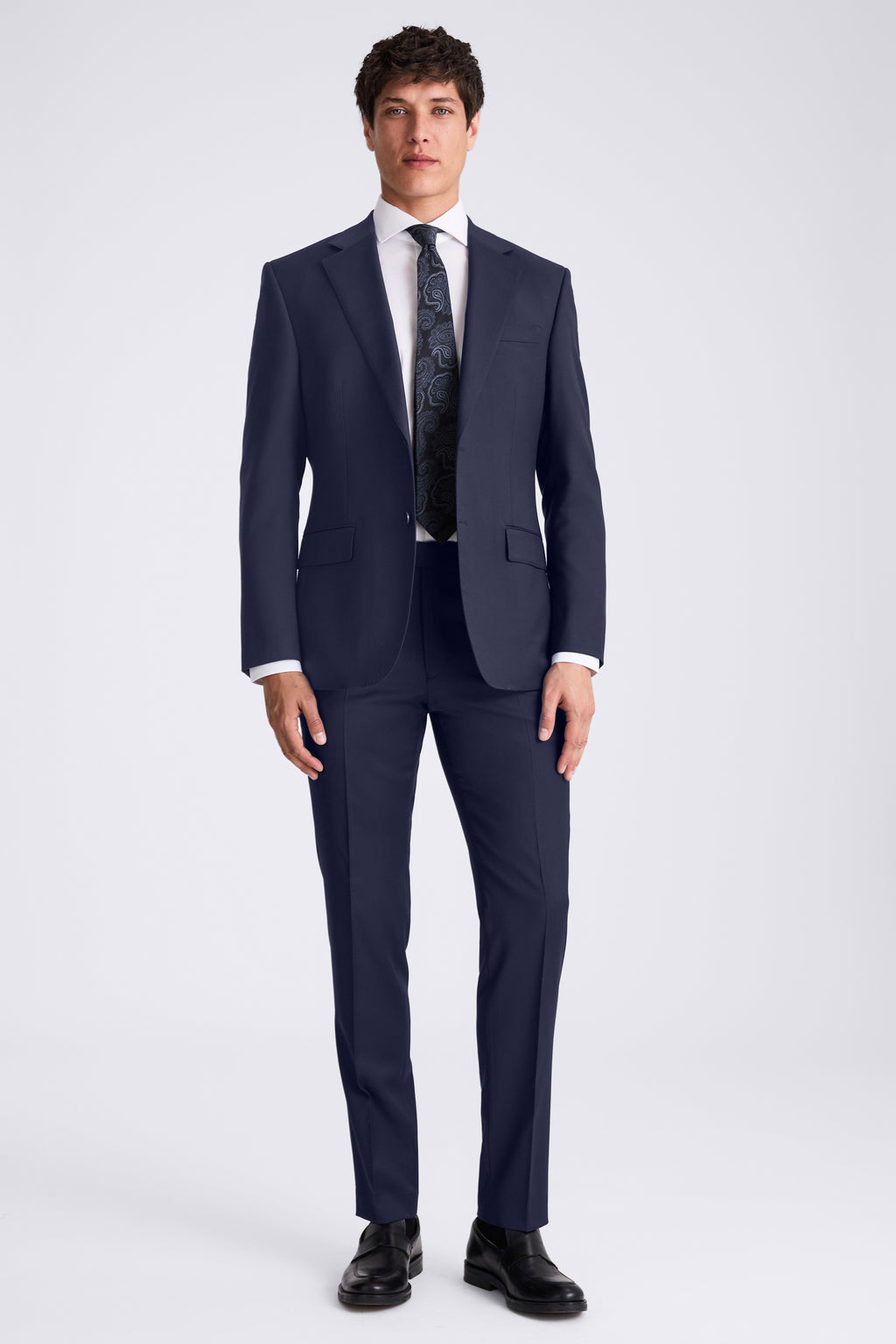 Tailored Fit Navy Twill Suit
