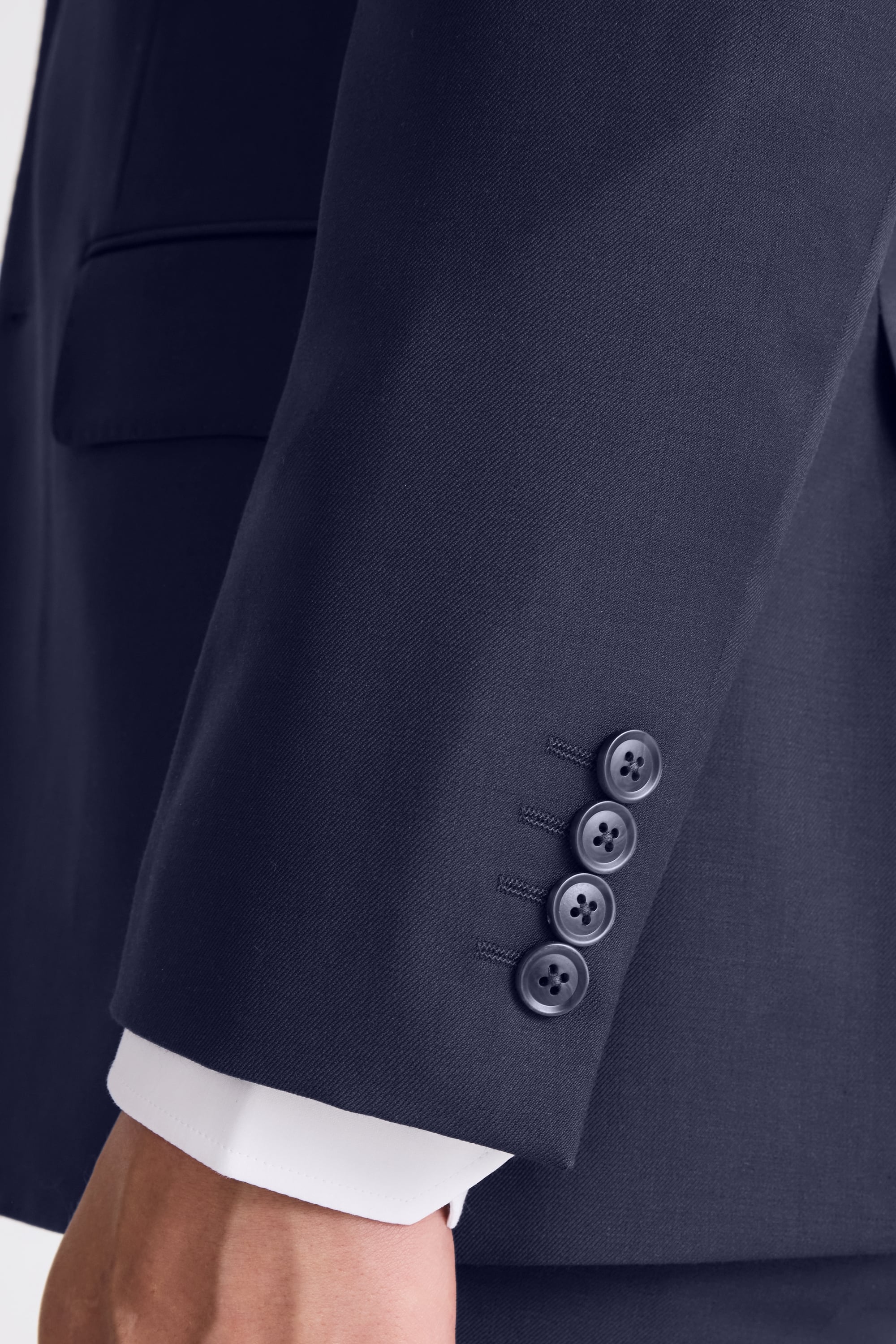 Tailored Fit Navy Twill Suit