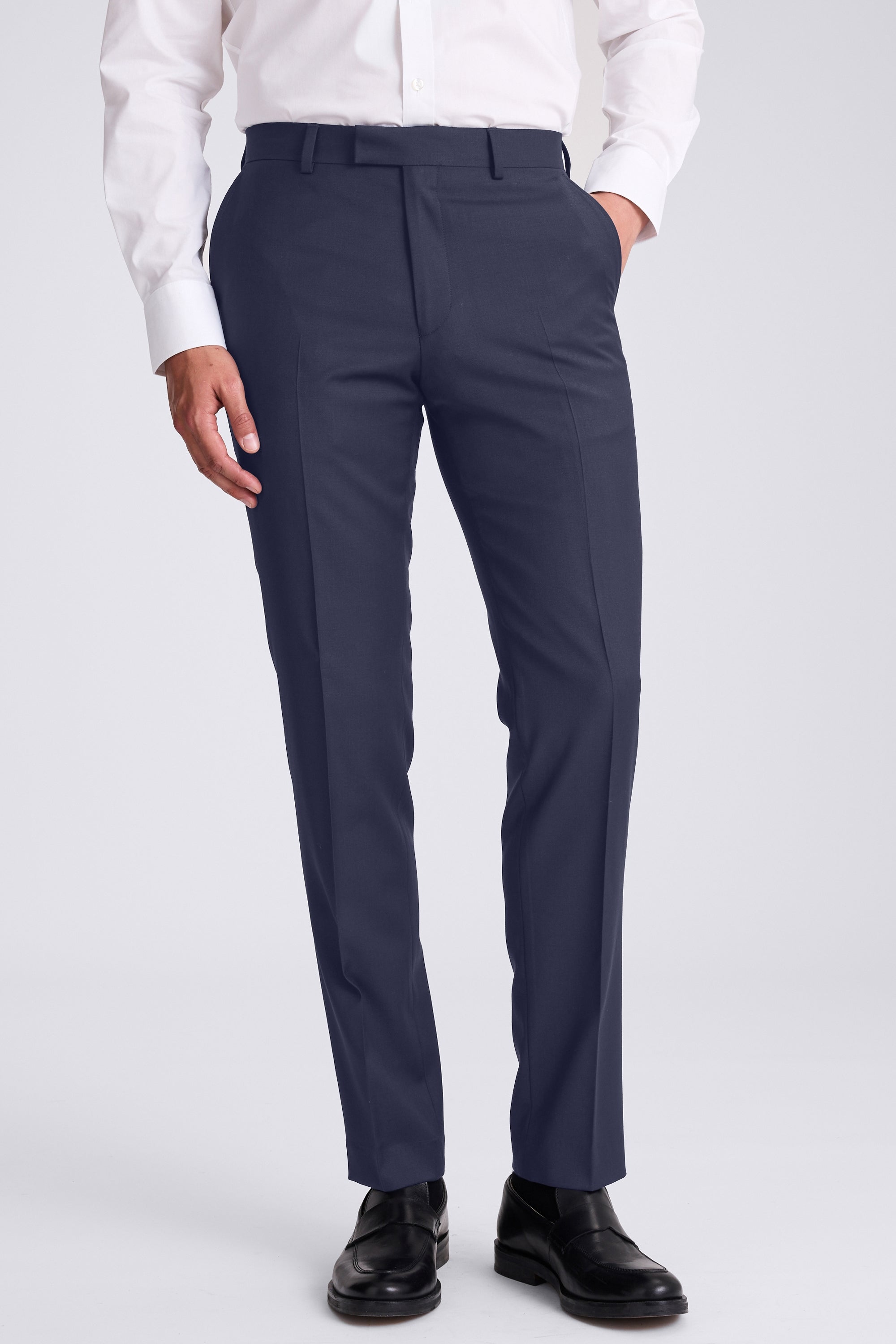 Tailored Fit Navy Twill Suit
