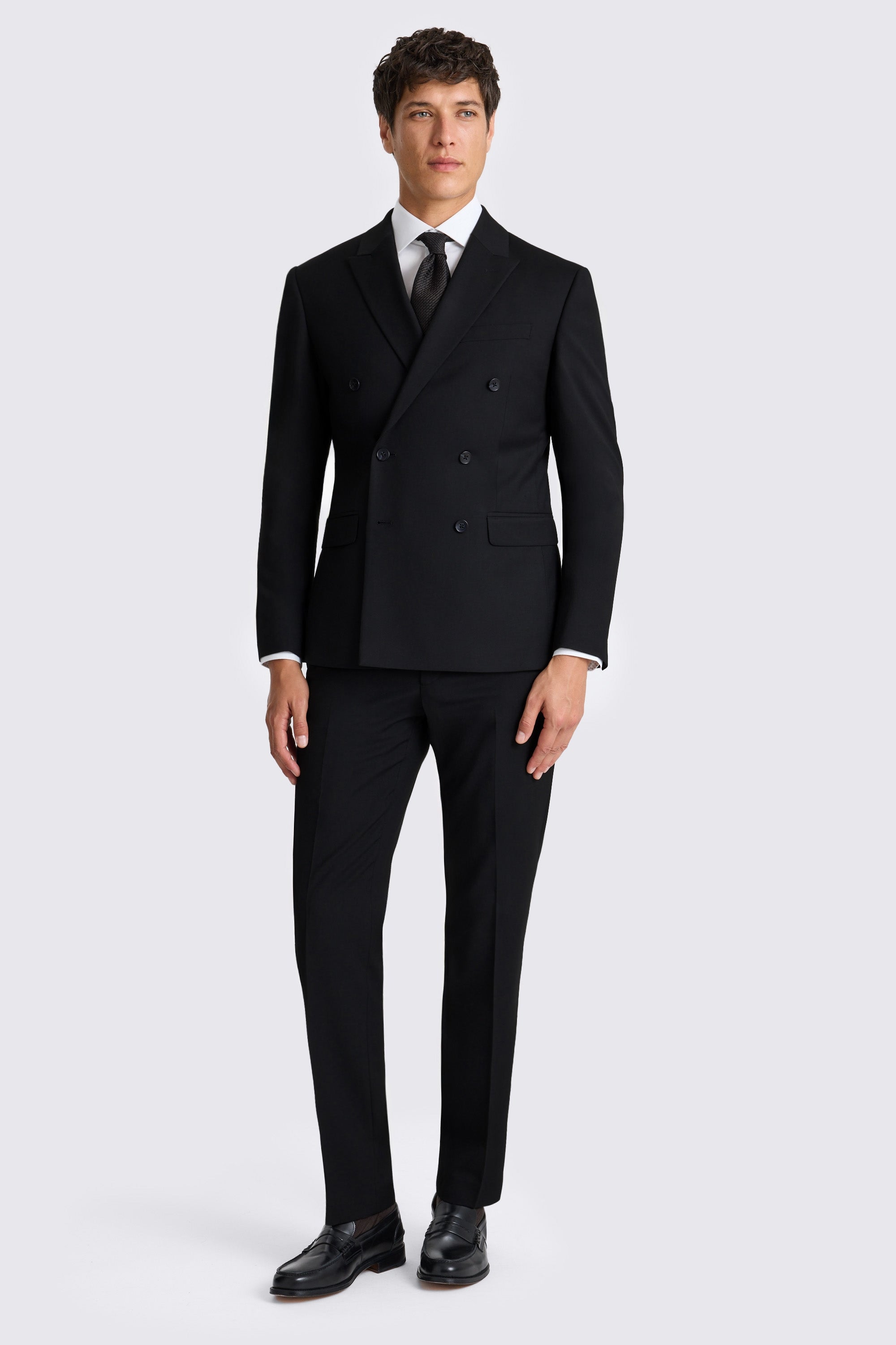 Slim Fit Black Stretch Suit