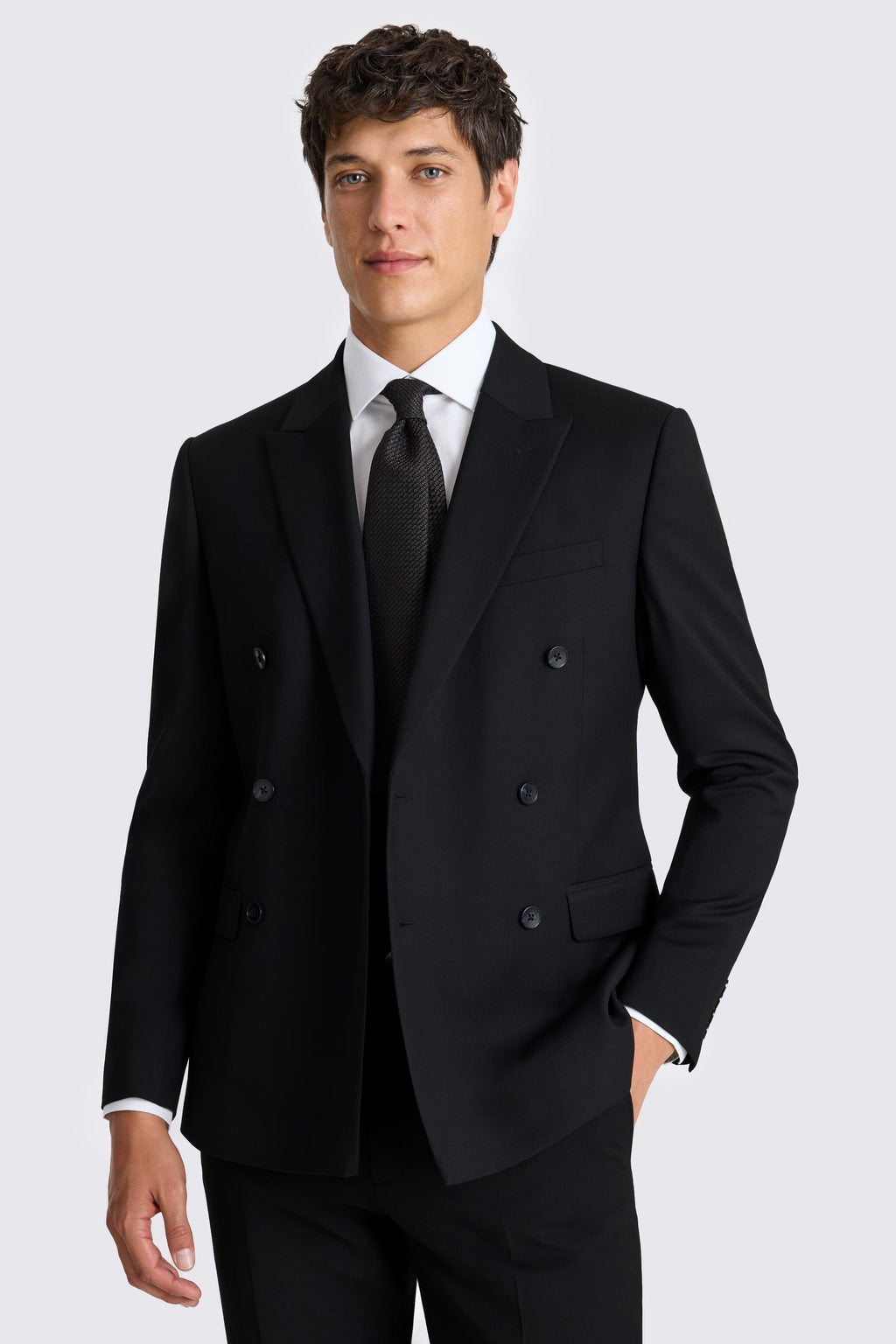Slim Fit Black Stretch Suit