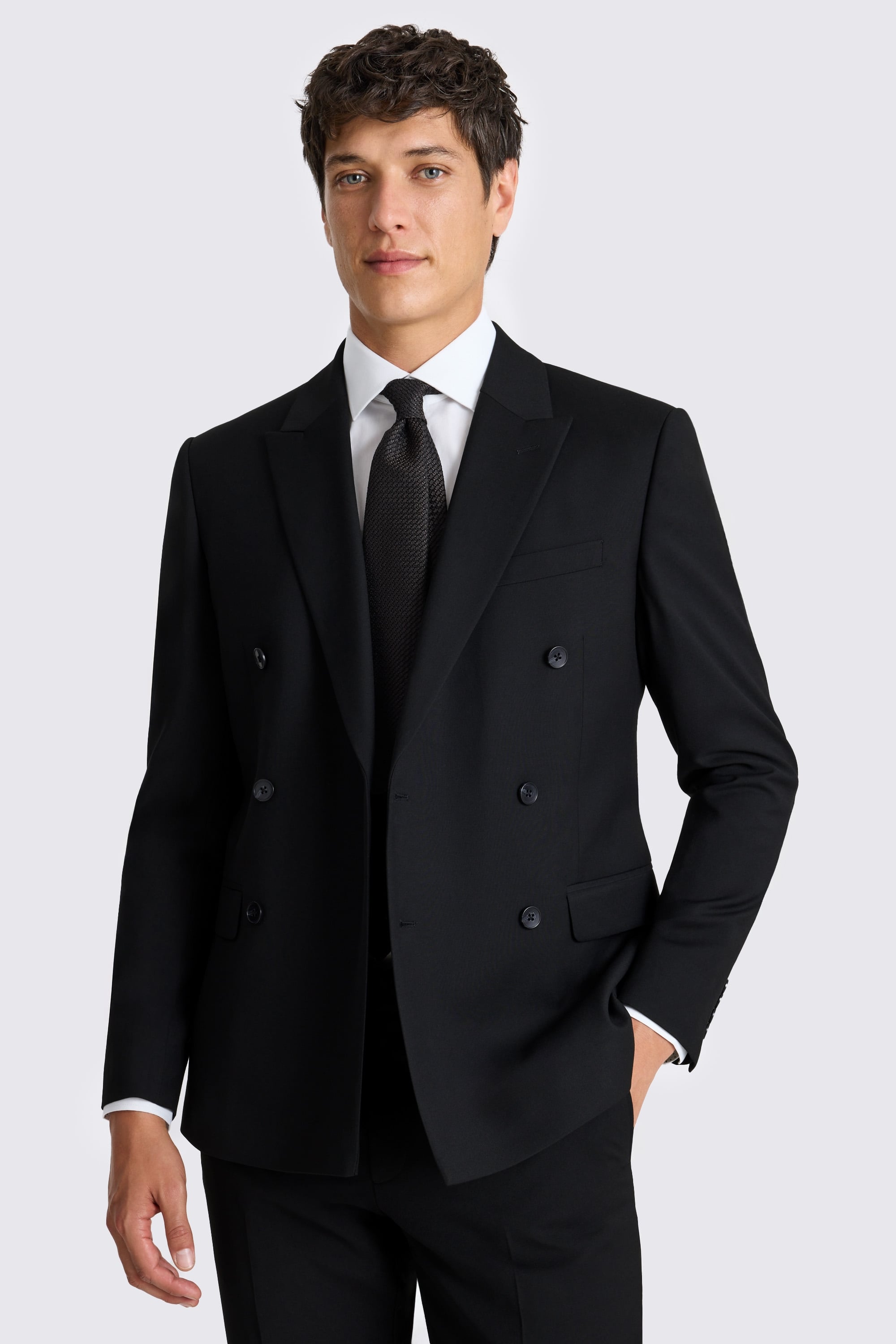 Slim Fit Black Stretch Suit