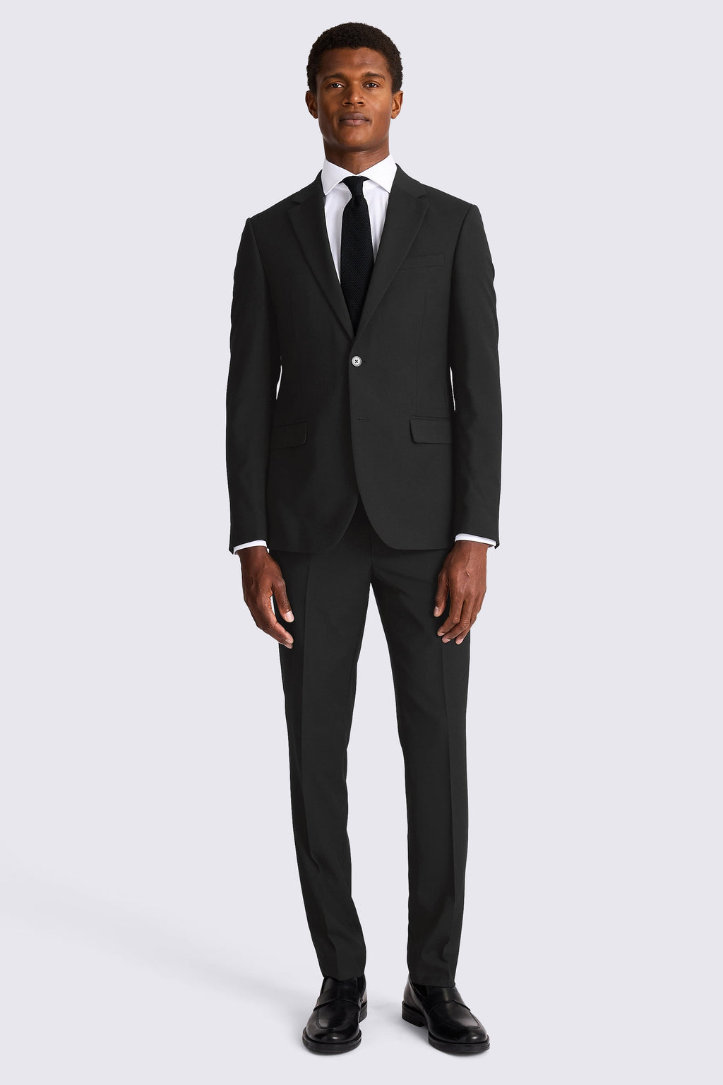 Slim Fit Black Stretch Suit