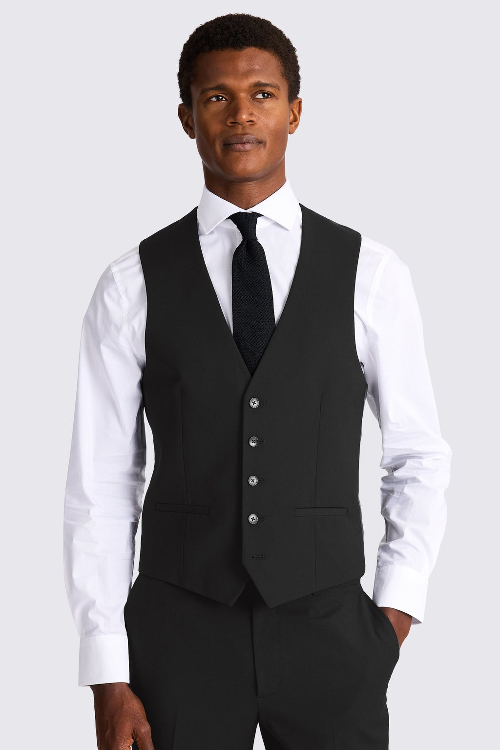 Slim Fit Black Stretch Suit