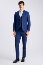 Slim Fit Blue Slub Suit
