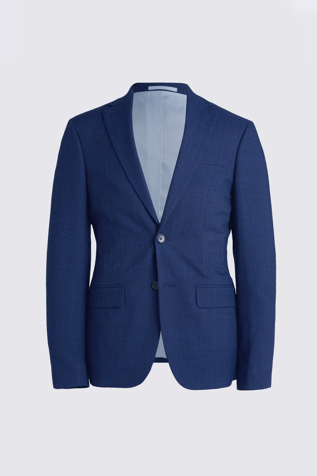 Slim Fit Blue Slub Suit