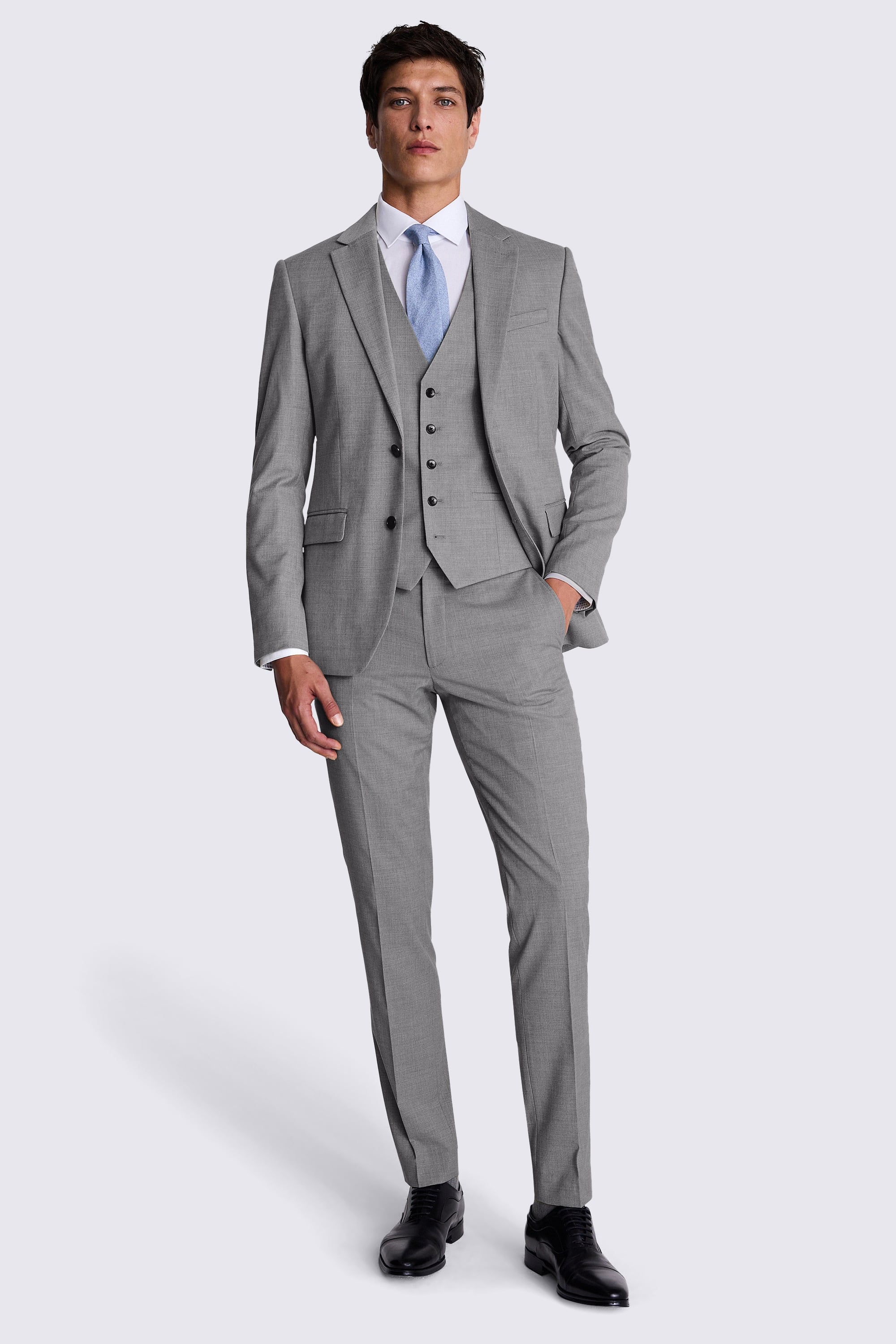 Slim Fit Grey Stretch Suit