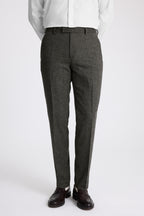 Tailored Fit Olive Herringbone Suit