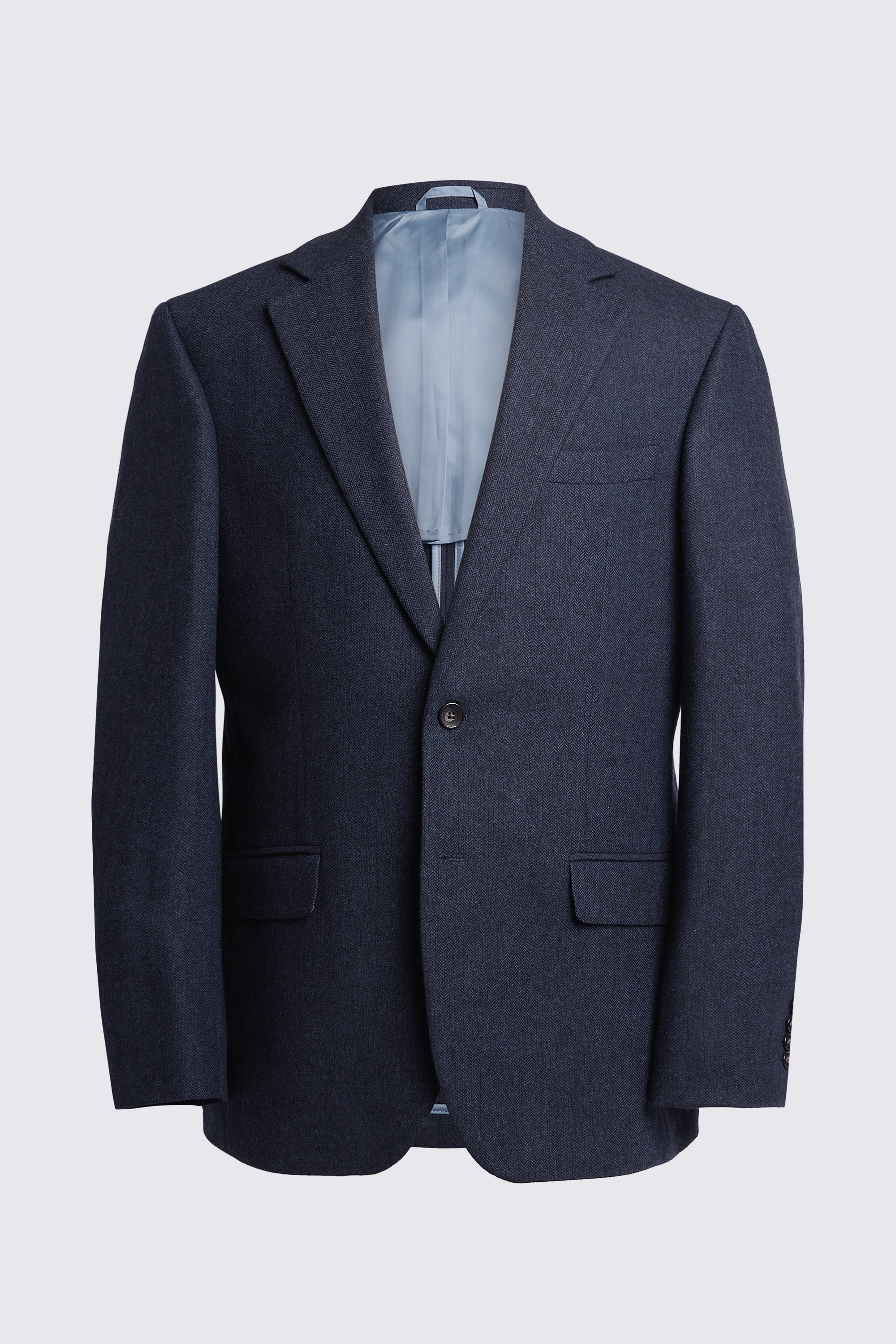 Tailored Fit Ink Herringbone Suit