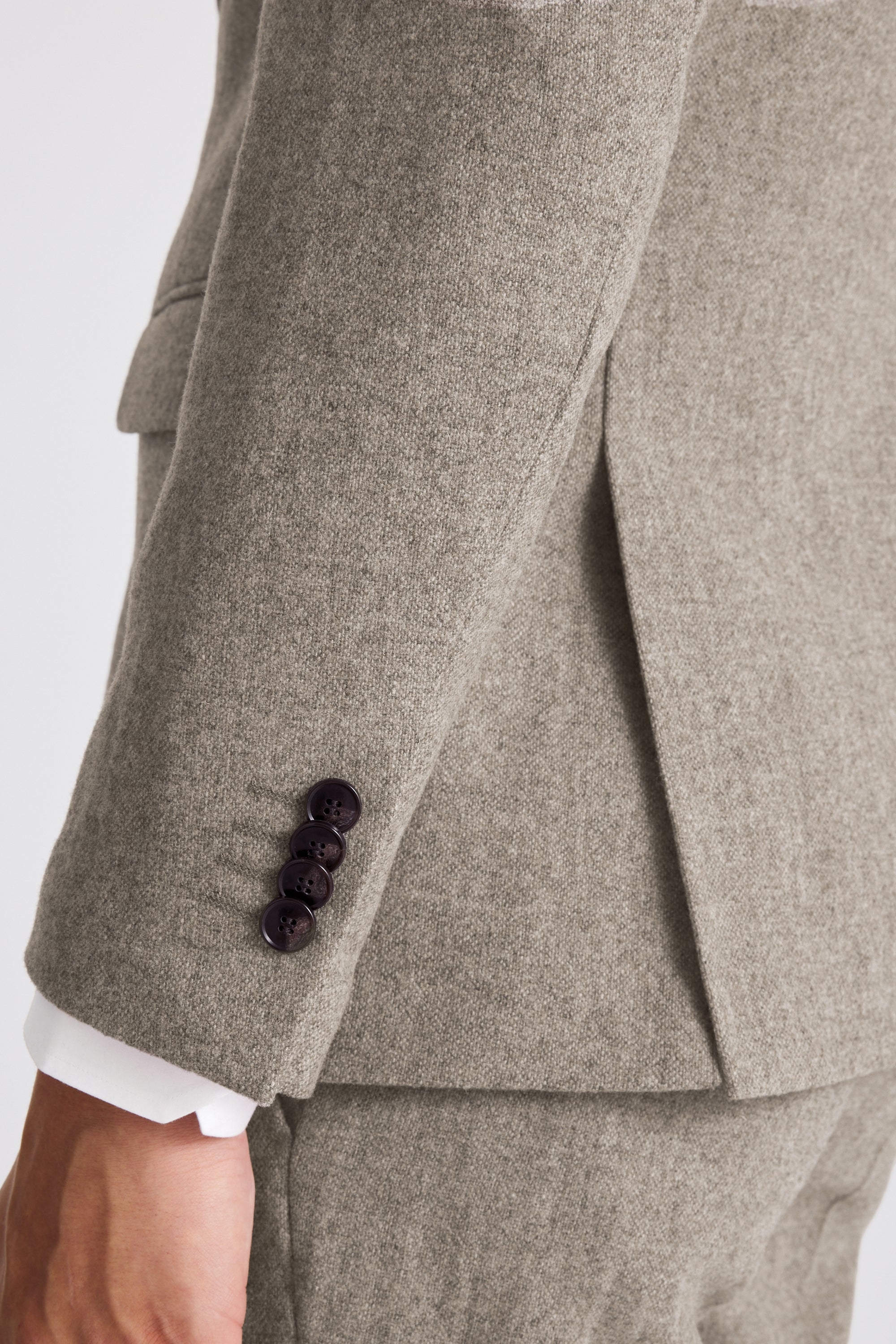 Slim Fit Stone Donegal Tweed Suit