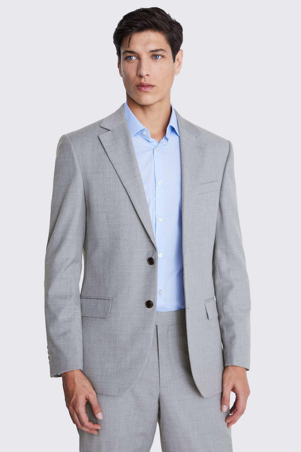 Regular Fit Grey Stretch Suit