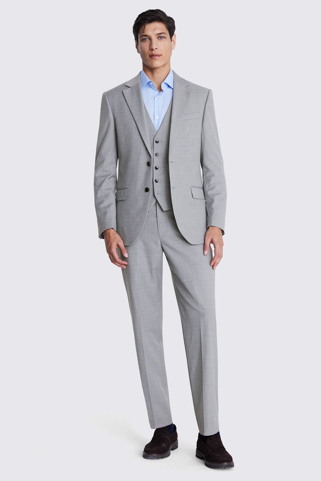 Regular Fit Grey Stretch Suit