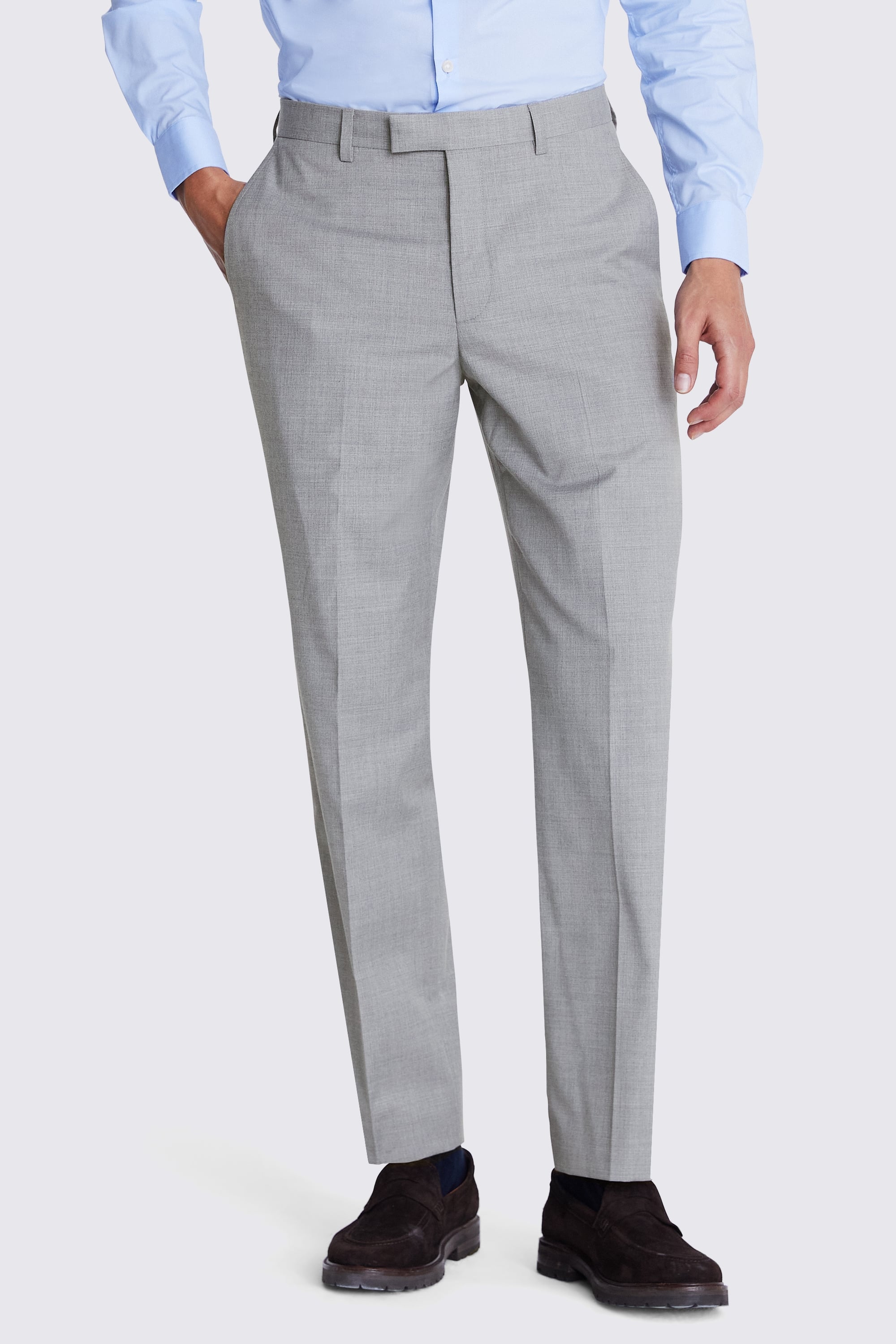 Regular Fit Grey Stretch Suit
