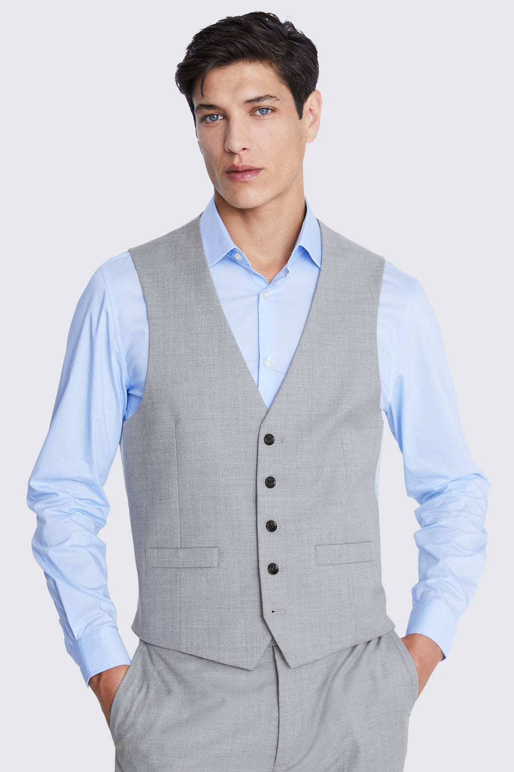 Regular Fit Grey Stretch Suit