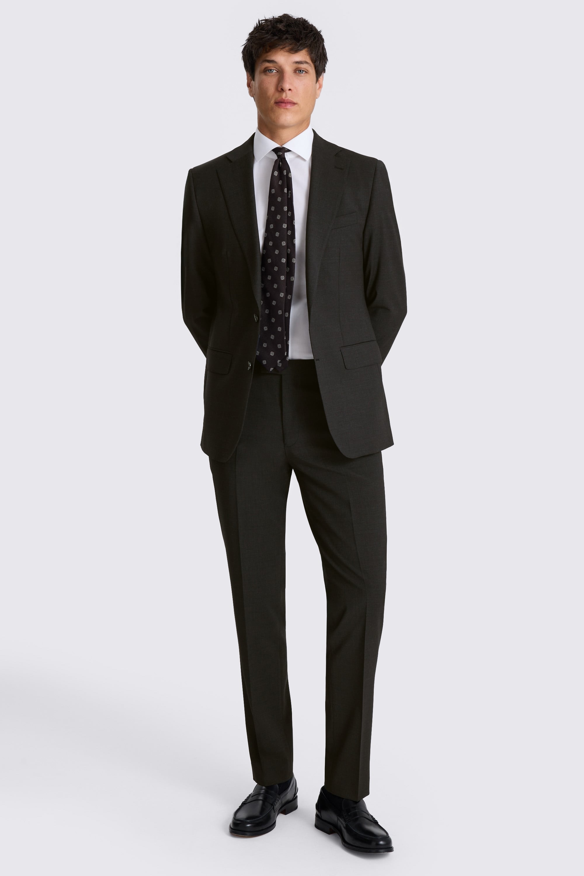 Tailored Fit Charcoal Performance Suit