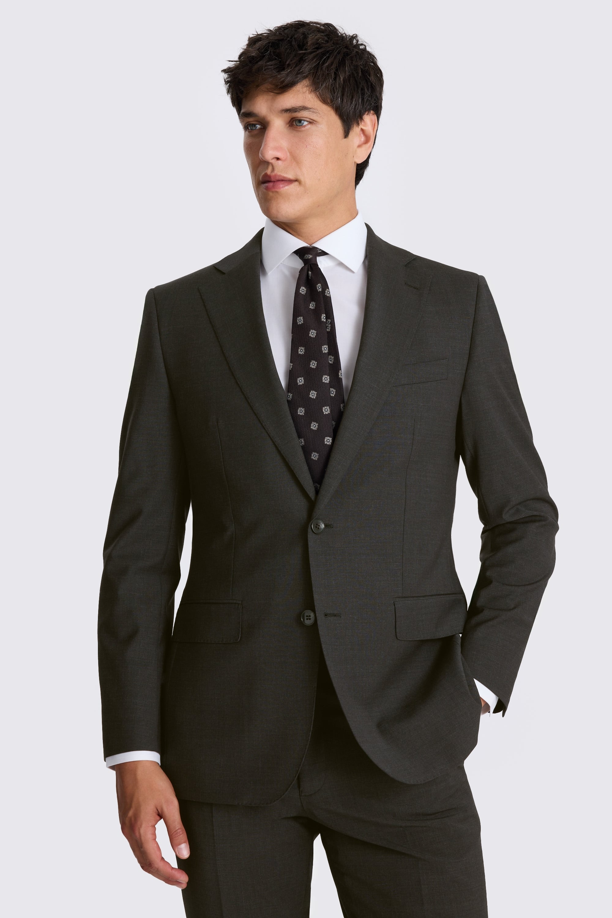 Tailored Fit Charcoal Performance Suit