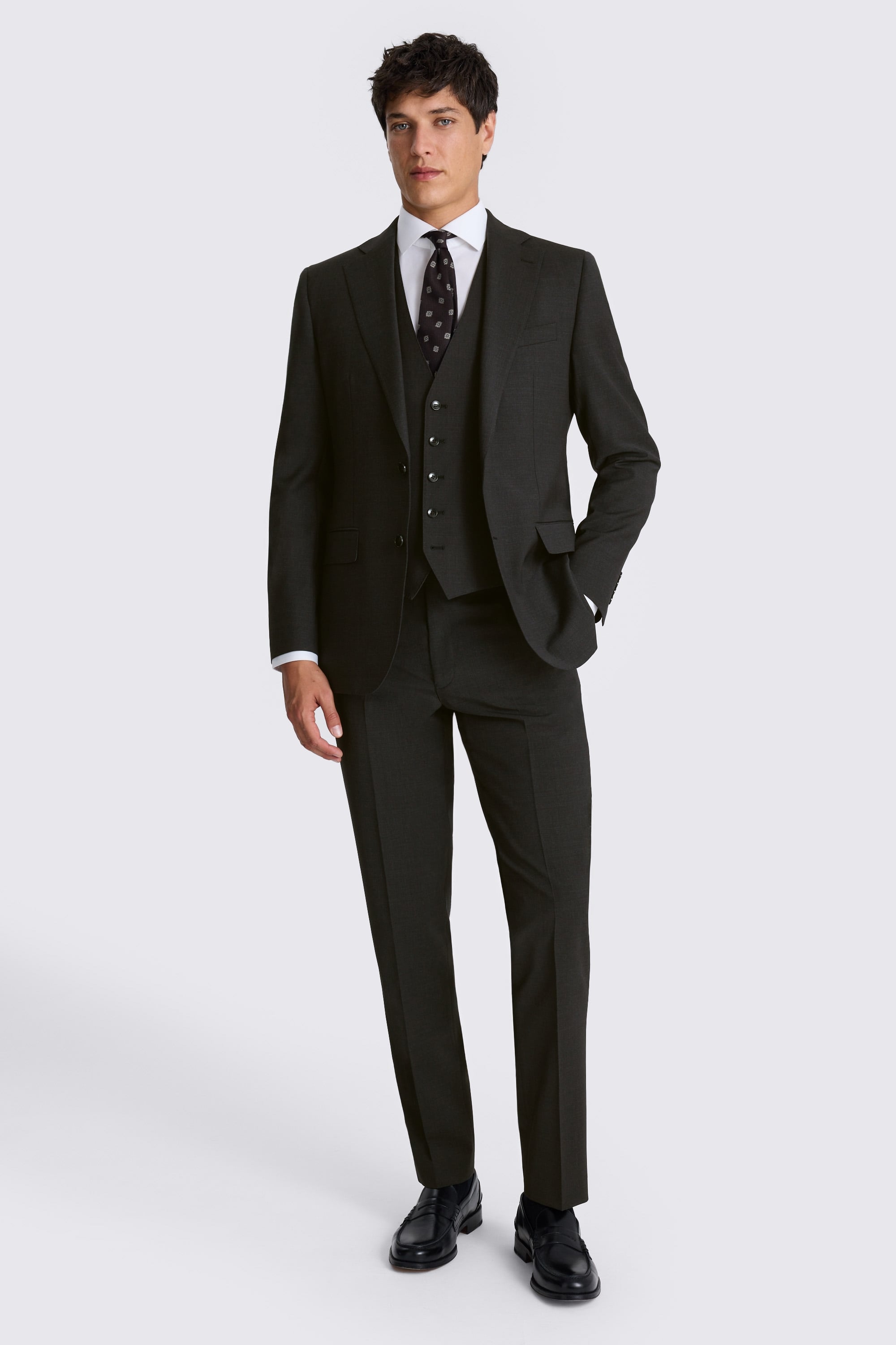 Tailored Fit Charcoal Performance Suit