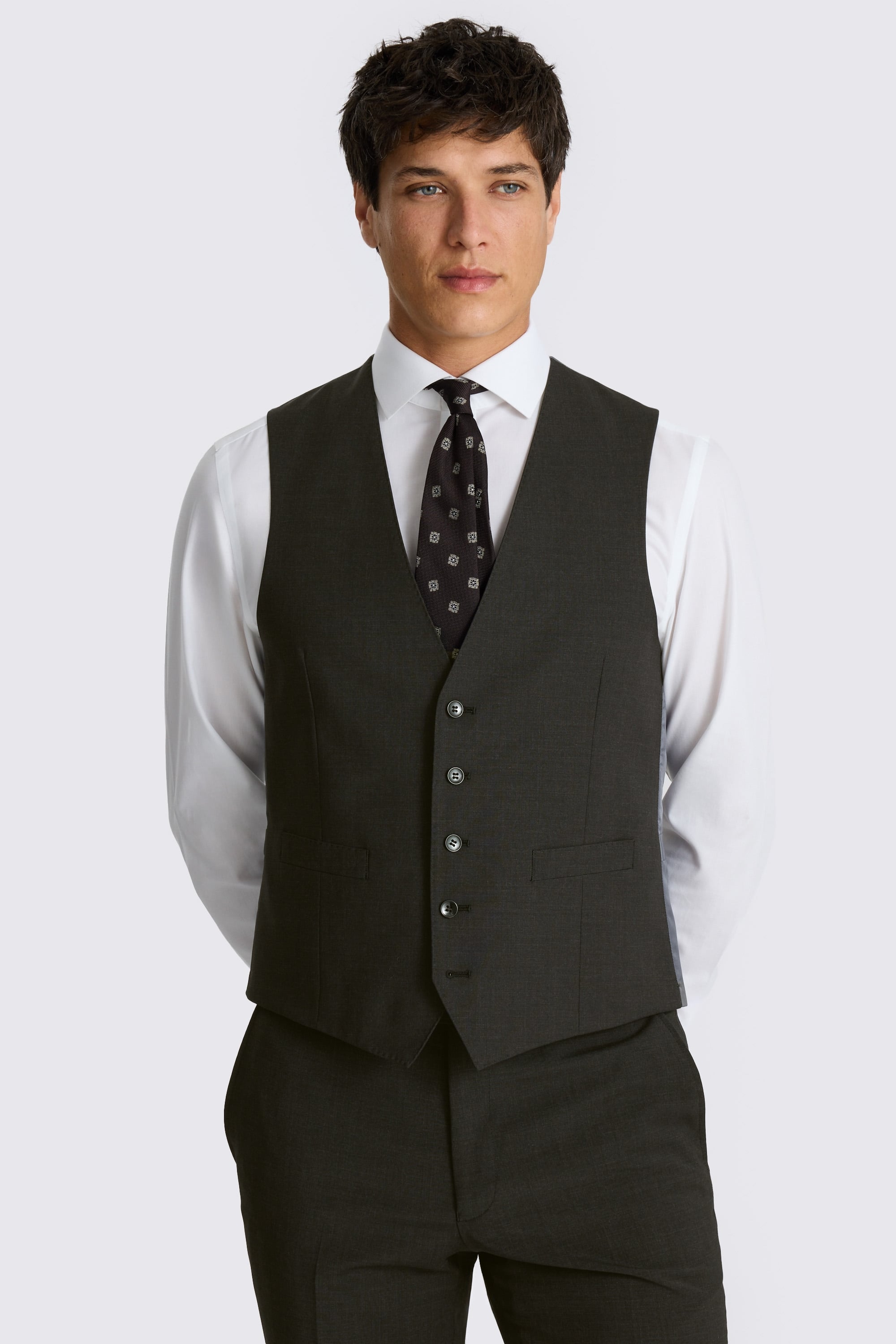 Tailored Fit Charcoal Performance Suit