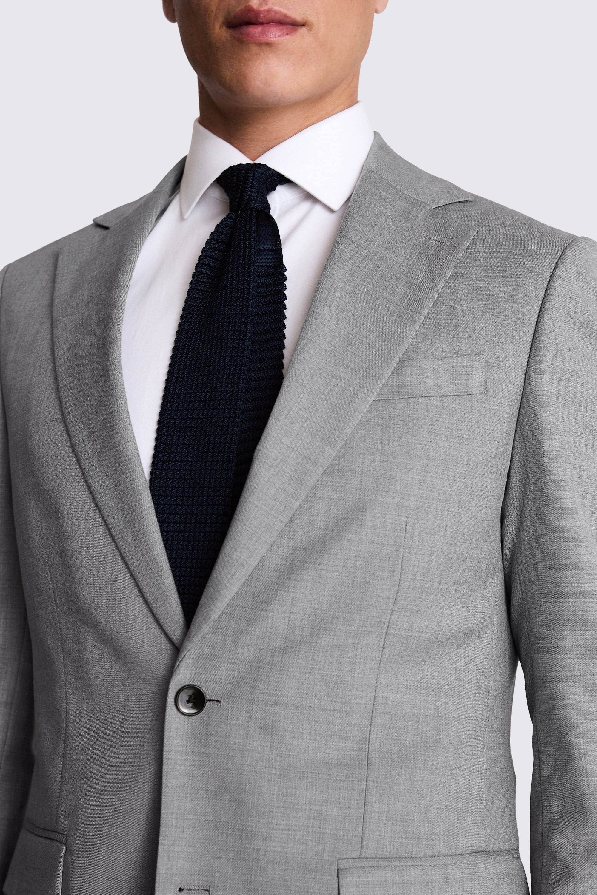 Tailored Fit Grey Stretch Suit