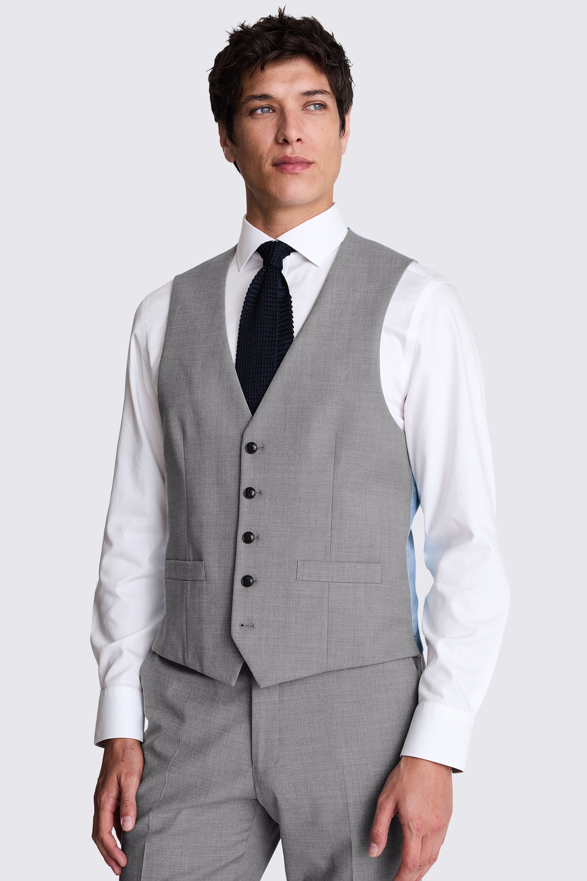 Tailored Fit Grey Stretch Suit