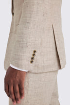 Tailored Fit Oatmeal Linen Suit
