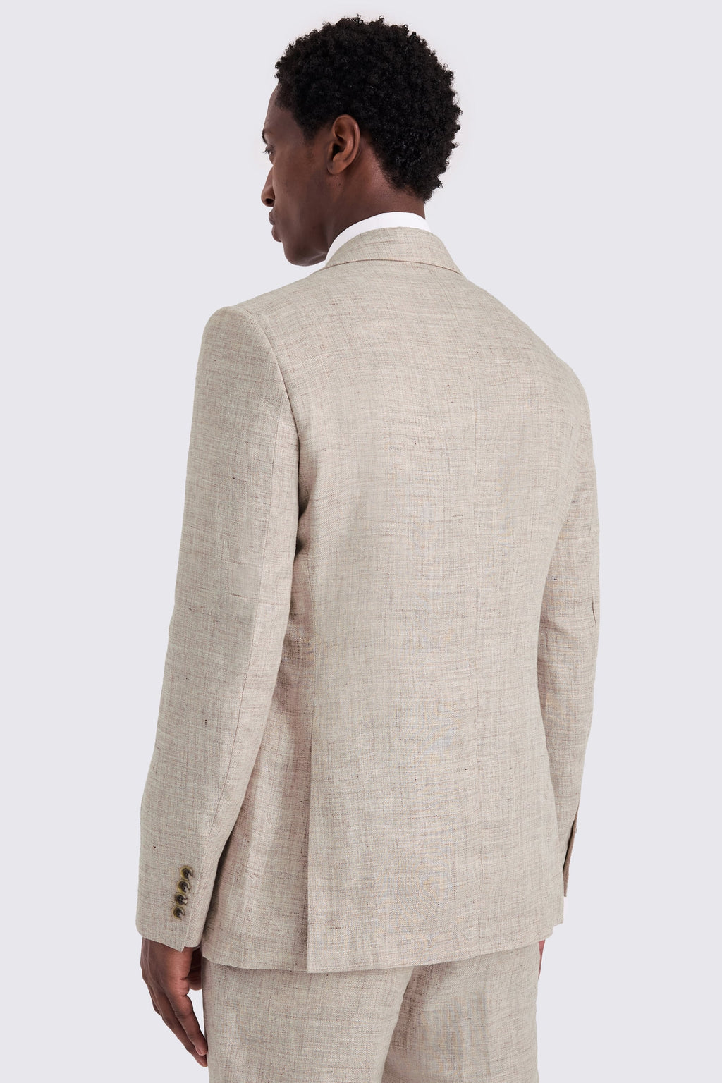 Tailored Fit Oatmeal Linen Suit