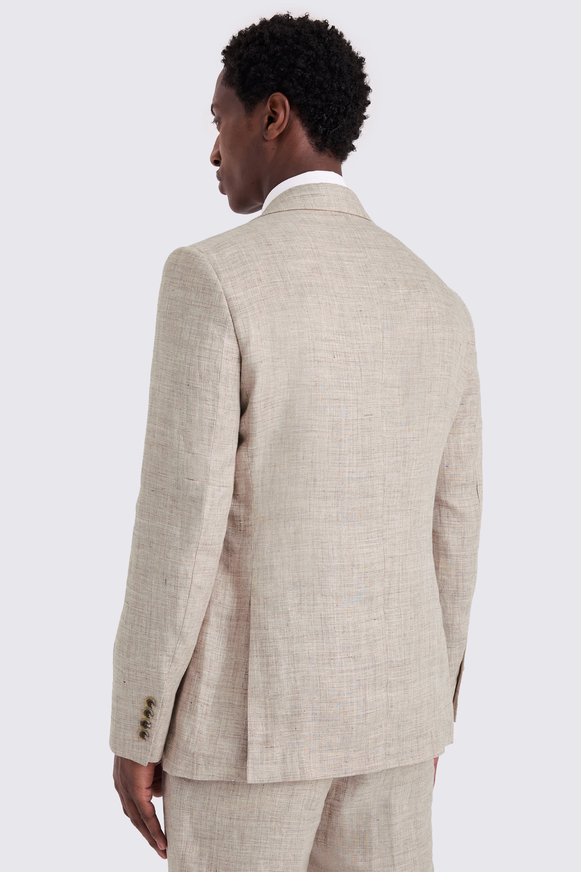 Tailored Fit Oatmeal Linen Suit