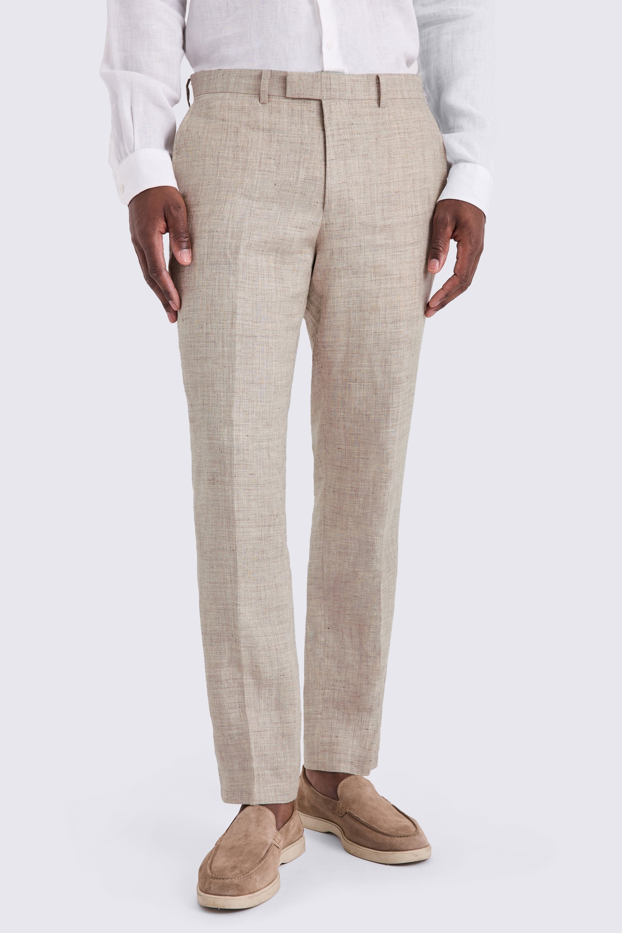 Tailored Fit Oatmeal Linen Suit