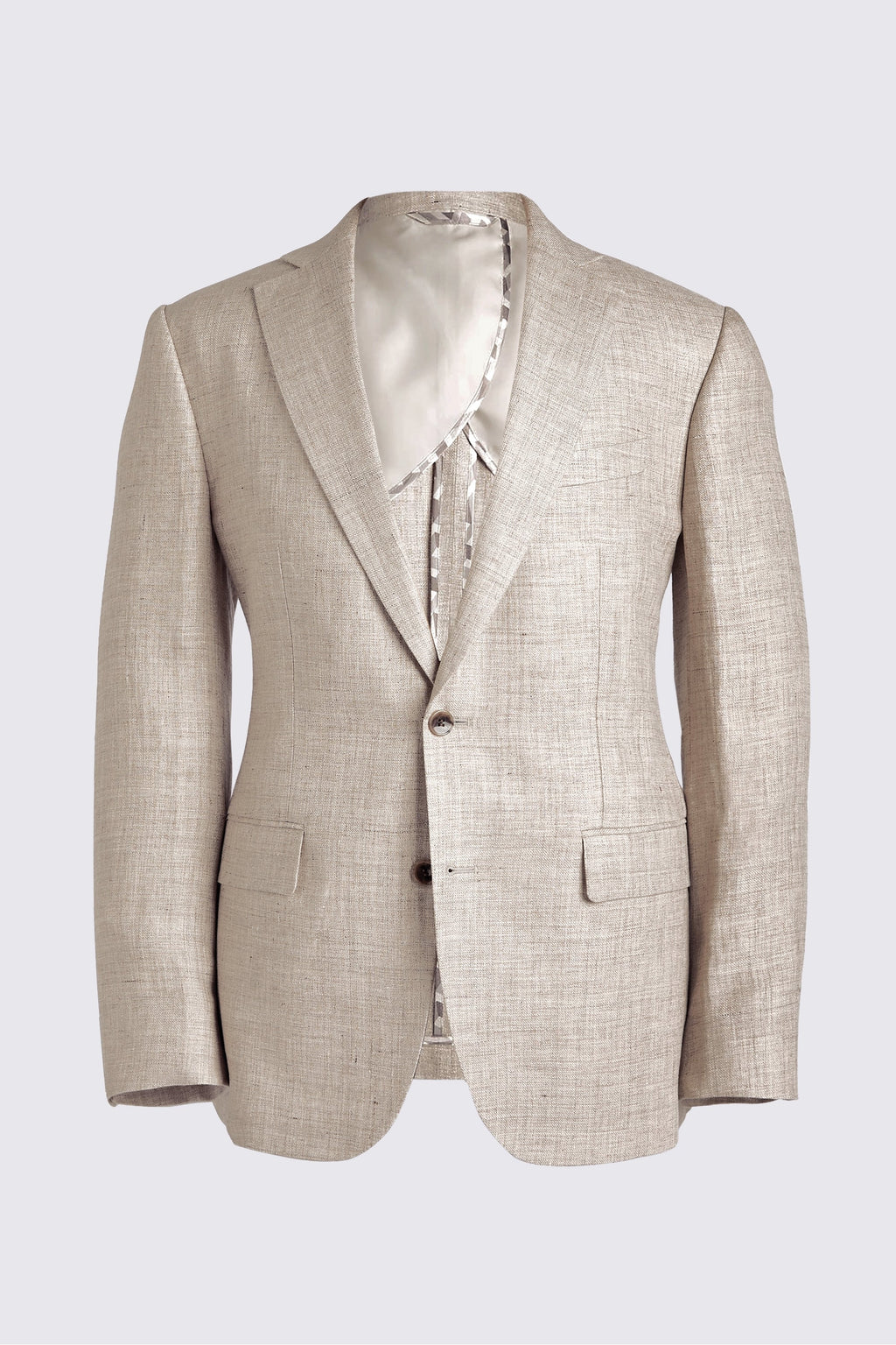 Tailored Fit Oatmeal Linen Suit