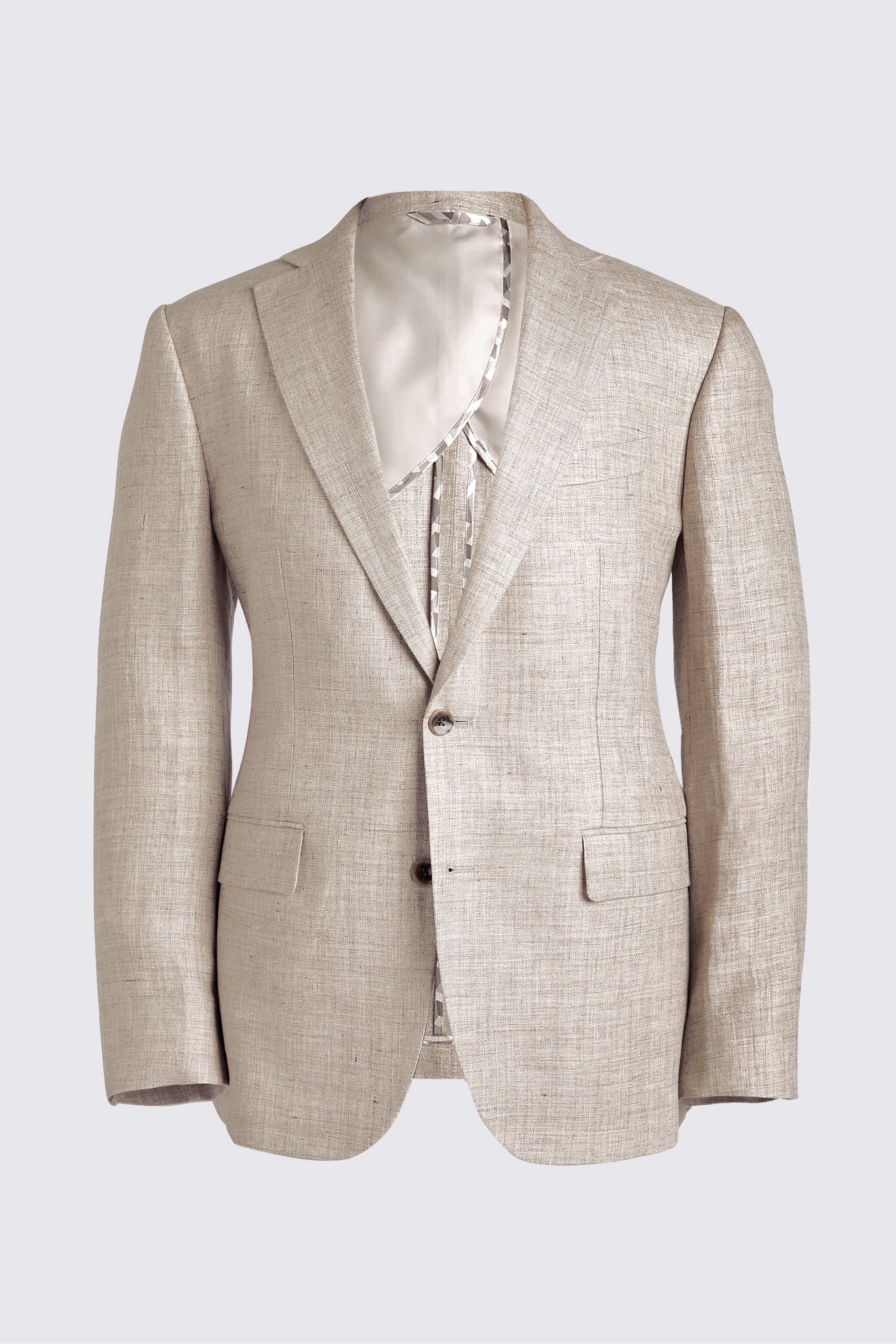 Tailored Fit Oatmeal Linen Suit