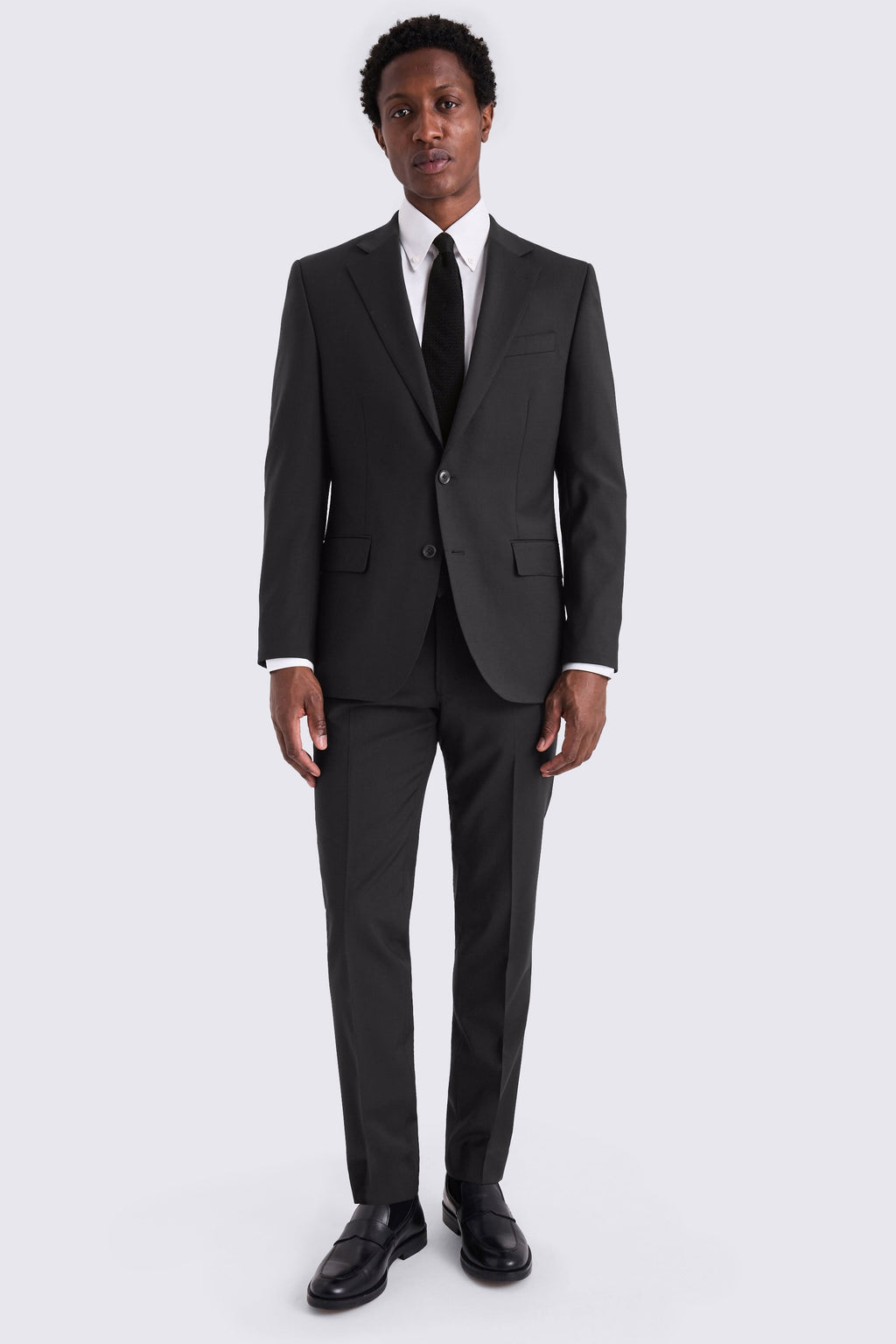 Tailored Fit Black Performance Suit