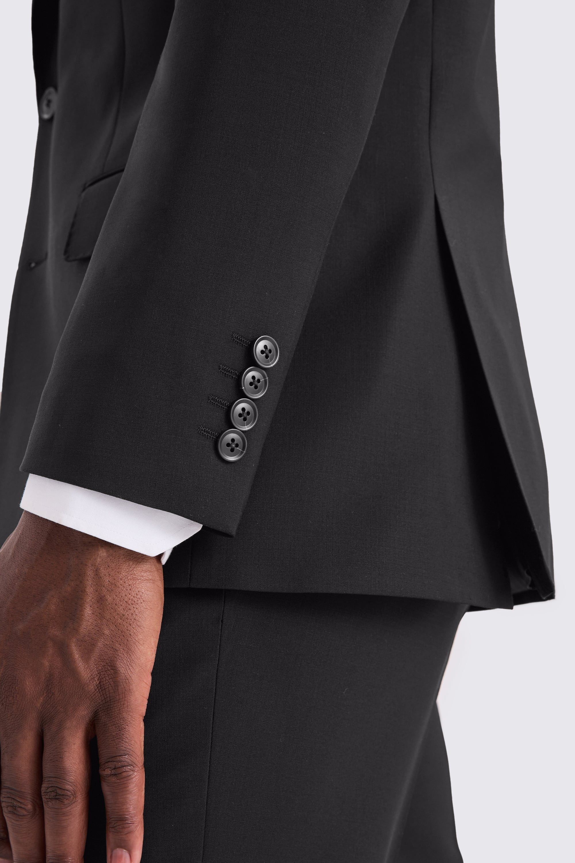 Tailored Fit Black Performance Suit