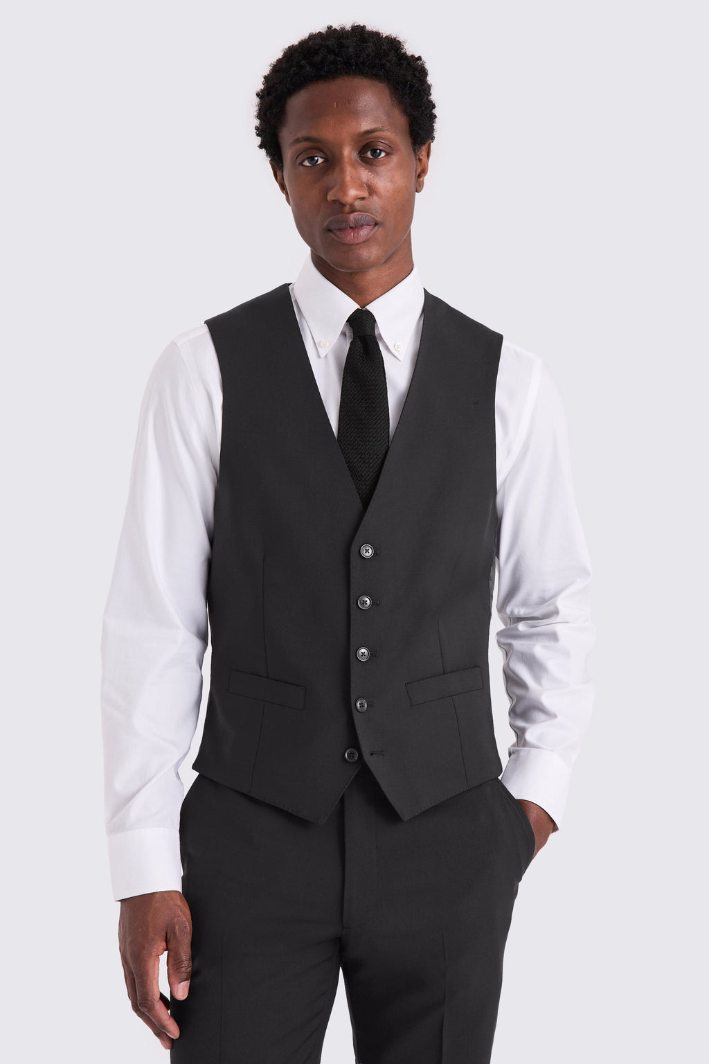 Tailored Fit Black Performance Suit