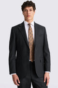 Regular Fit Black Twill Suit