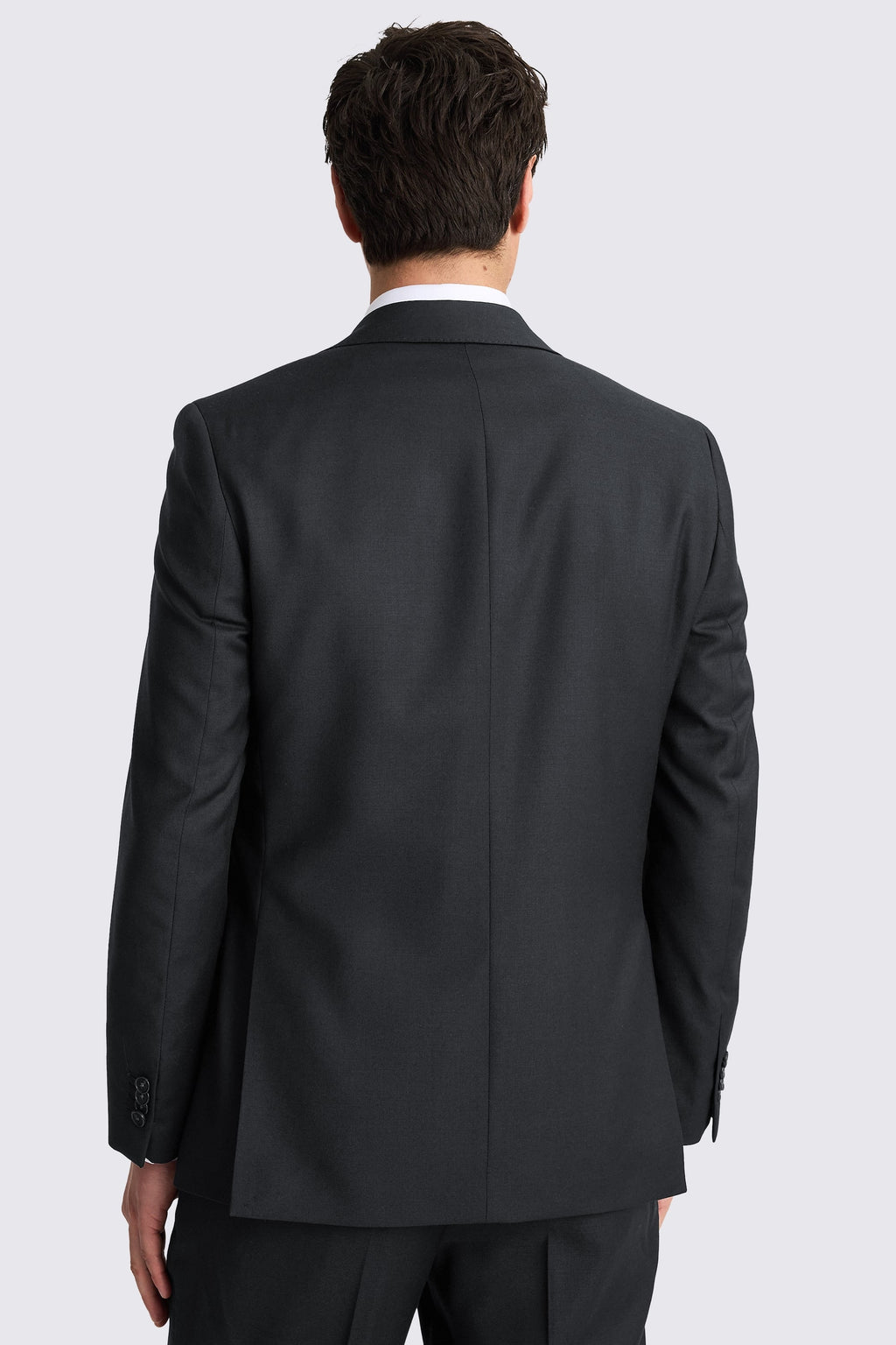 Regular Fit Black Twill Suit