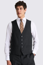 Regular Fit Black Twill Suit