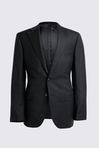 Regular Fit Black Twill Suit